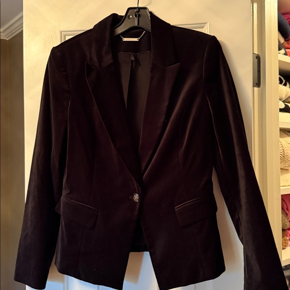 Elegant Black velvet Blazer from WHBM